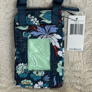 NWT Vera Bradley Lighten Up Mini Phone Crossbody Floral Bursts Travel Bag